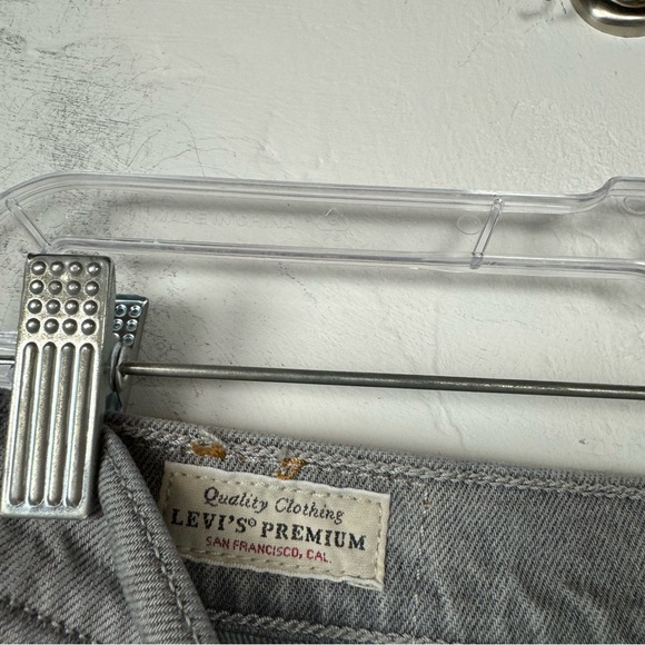 Levis Jeans Denim Wedgie Straight Light Wash Grey Silver Solid Premium Cotton - Picture 8 of 10